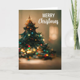 Faltschachtel mit Tree & Lights Feiertagskarte