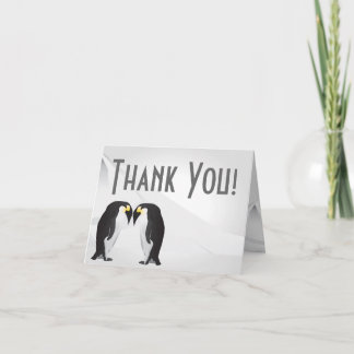 Faltschachtel: Pinguine Mate for Life Gray Dankeskarte