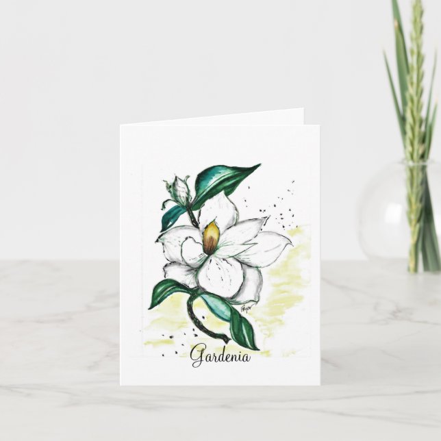 Faltschachtel Wasserfarbe der Gardenia-Karte (Vorderseite)