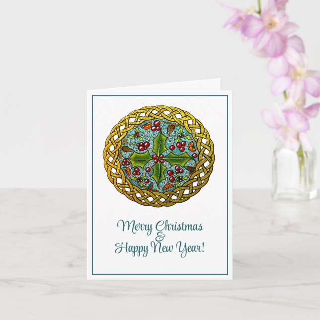 Faltschachtel Weihnachtskarte aus der Originalkuns Karte (Orchidee)