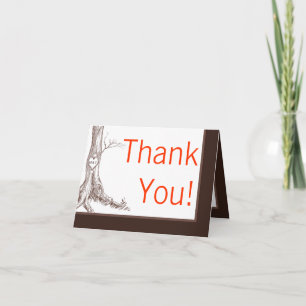 Faltt Dankeschön fallen fallen Tree Ursprüngliche  Dankeskarte