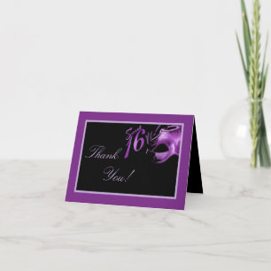 Faltt Dankeschön Karte Sweet 16 Lila Lilac Black
