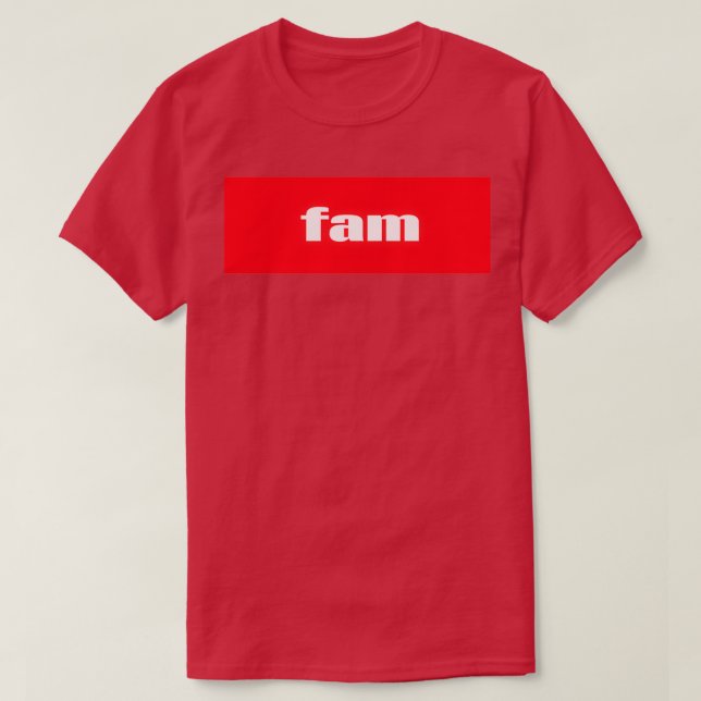 Fam Fabulous Familie Wörter Millennials Verwendung T-Shirt (Design vorne)