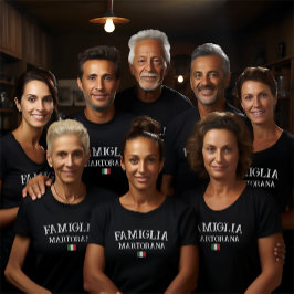 Famiglia Italienische Familie Personalisiert Wiede T-Shirt