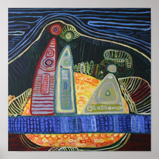 Familia Asbtract Art Painting Value Poster Paper (Vorne)