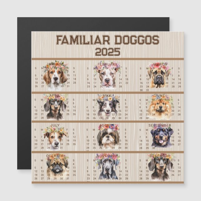 Familiäre Doggos #1 2025 Magnetkarte (Vorne/Hinten)