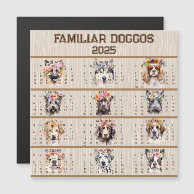 Familiäre Doggos #2 2025 Magnetkarte (Vorne/Hinten)