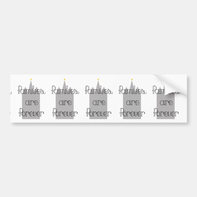 Familiare Forever Mormon Lds Temple Autoaufkleber (Vorne)