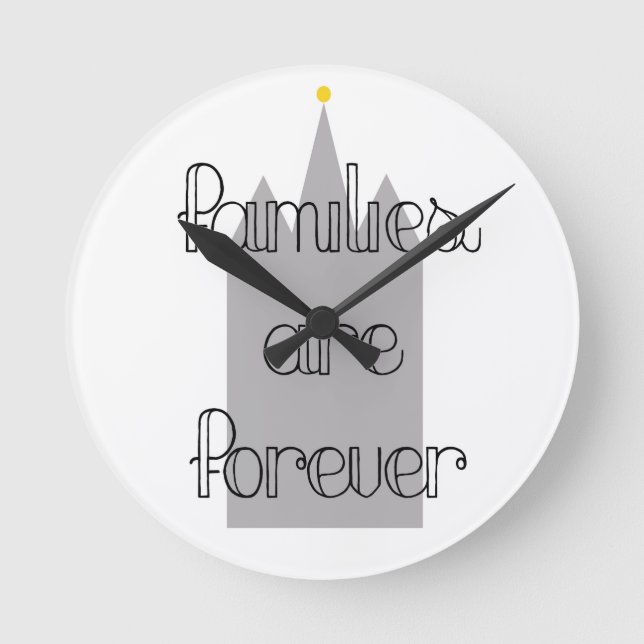 Familiare Forever Mormon Lds Temple Runde Wanduhr (Vorderseite)