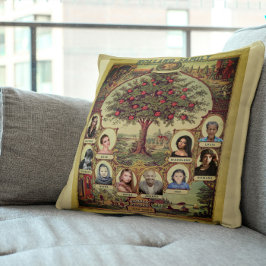 Familiäre Platten Tree Keepake Kissen