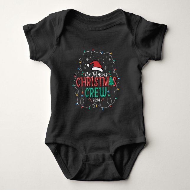 Familiäre Weihnachtsgruppe - passender Name Baby Strampler (Vorderseite)