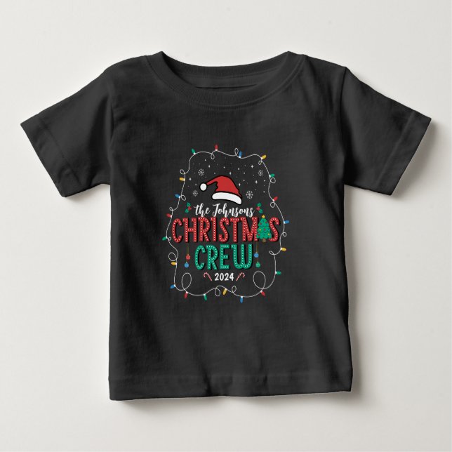 Familiäre Weihnachtsgruppe - passender Name Baby T-shirt (Vorderseite)