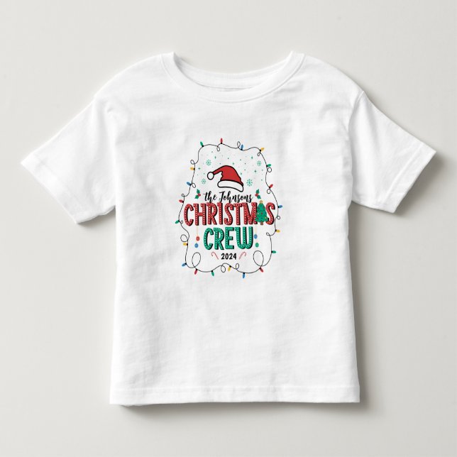 Familiäre Weihnachtsgruppe - passender Name Kleinkind T-shirt (Vorderseite)
