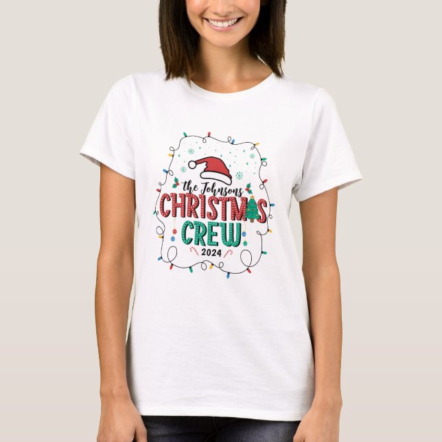 Familiäre Weihnachtsgruppe - passender Name T-Shirt (Vorderseite)