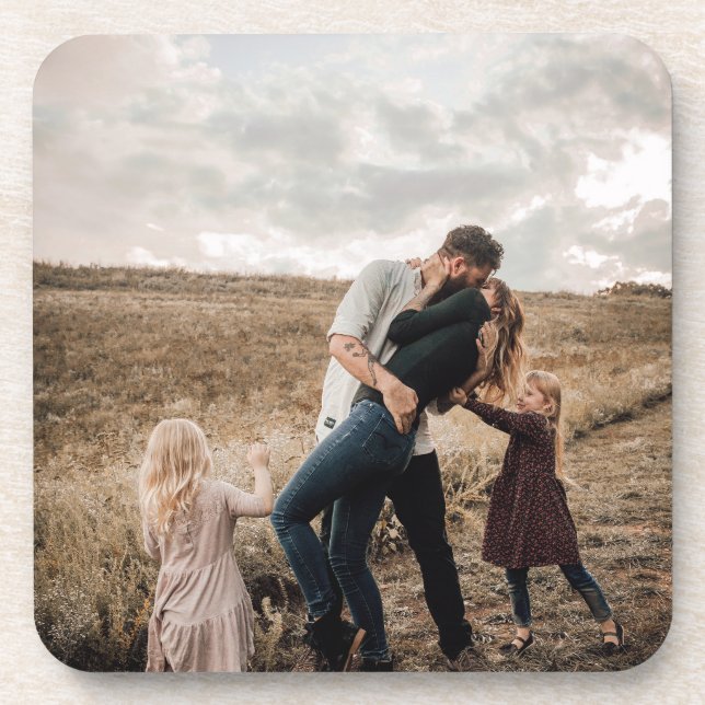 Familiäres Foto Getränkeuntersetzer (Vorderseite)