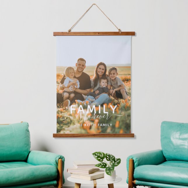 Familiäres Foto Wandteppich Mit Holzrahmen (Wohnzimmer)