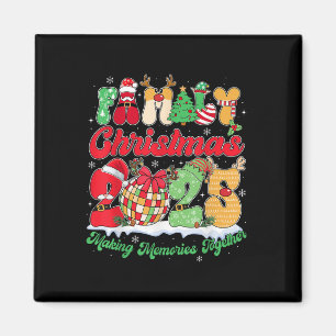 Familie 2025 Weihnachtsmannschaft Santa Elf Squad  Magnet