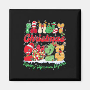 Familie 2025 Weihnachtsmannschaft Santa Elf Squad  Magnet