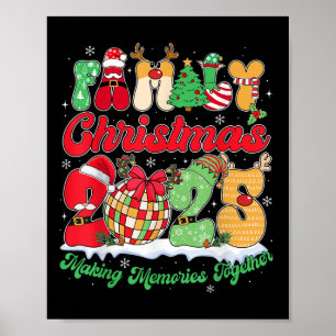 Familie 2025 Weihnachtsmannschaft Santa Elf Squad Poster