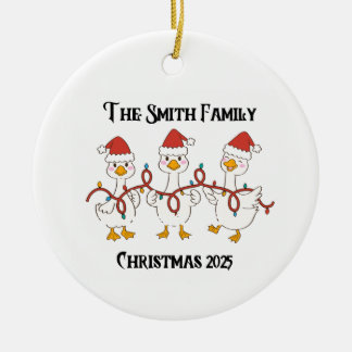 Familie 2025 Weihnachtsschmuck mit Enten