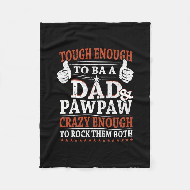 Familie 365 hart, um Vater Pawpaw Crazy zu Felsen  Fleecedecke (Vorderseite)