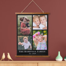 Familie 4 FotoCollage Black