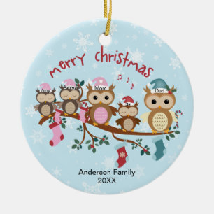Familie 5 Schüssel Weihnachten Keramik Ornament
