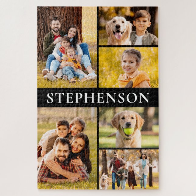 Familie 6 Foto Collage Minimal einfach (Vertikal)