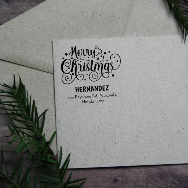 Familie, Anschrift, Weihnachten (Brauch), Gummistempel (Von Creator hochgeladen)