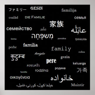 "Familie" auf der ganzen Welt Poster