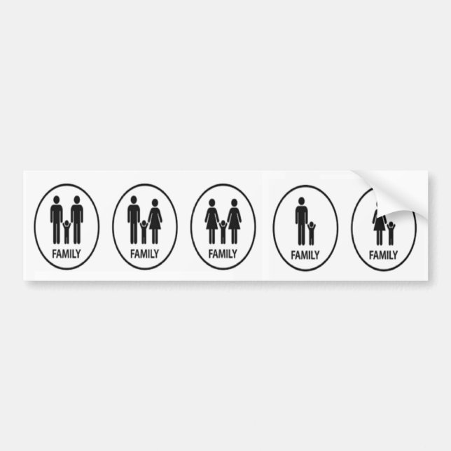 Familie Autoaufkleber (Vorne)