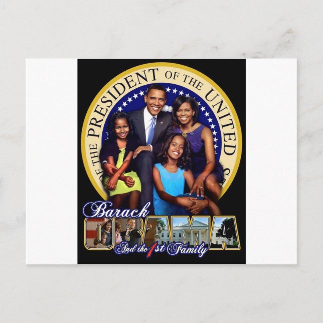 Familie Barack Obama Postkarte (Vorderseite)