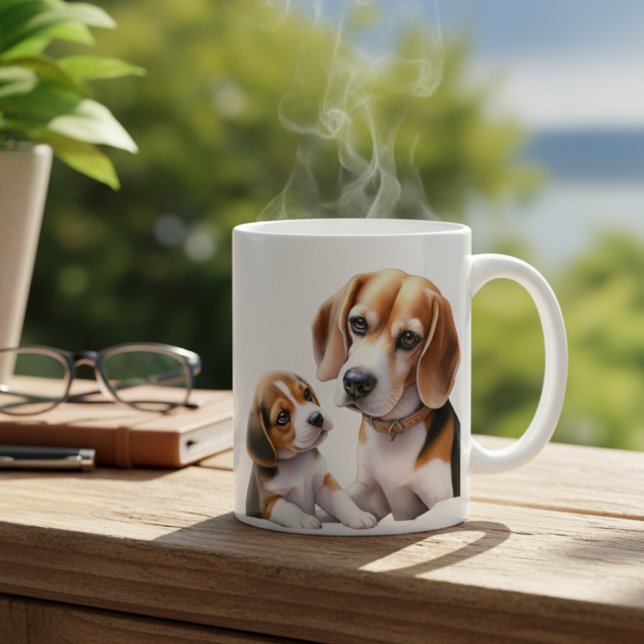 Familie Beagel Kaffeetasse (Von Creator hochgeladen)