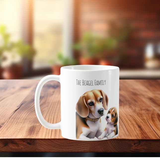 Familie Beagel Kaffeetasse (Von Creator hochgeladen)