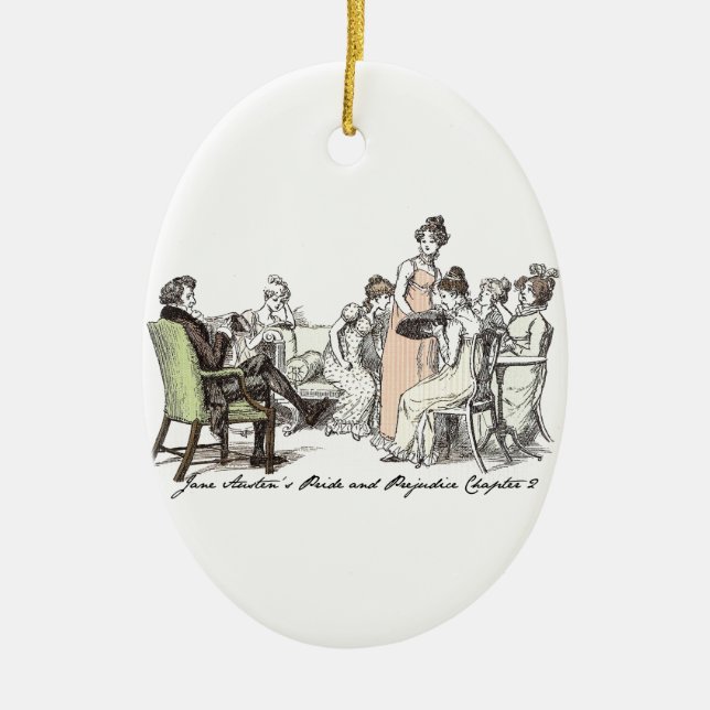 Familie Bennet - Jane Austen Pride & Prejudice Keramikornament (Vorne)