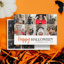 Familie Cute Script Frohes Halloween 12 Foto Weiß