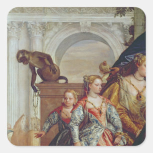 Familie Darius vor Alexander dem Großen Quadratischer Aufkleber