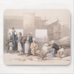 Familie der Beduinen im Tempel von Amun, Thebes, Ä Mousepad