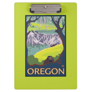 Familie der Biber Klemmbrett