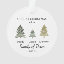Familie der drei Säuglinge Erste Weihnacht Persona Ornament