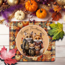 Familie der Füchse glücklich Erntedankpumpen Pumpk