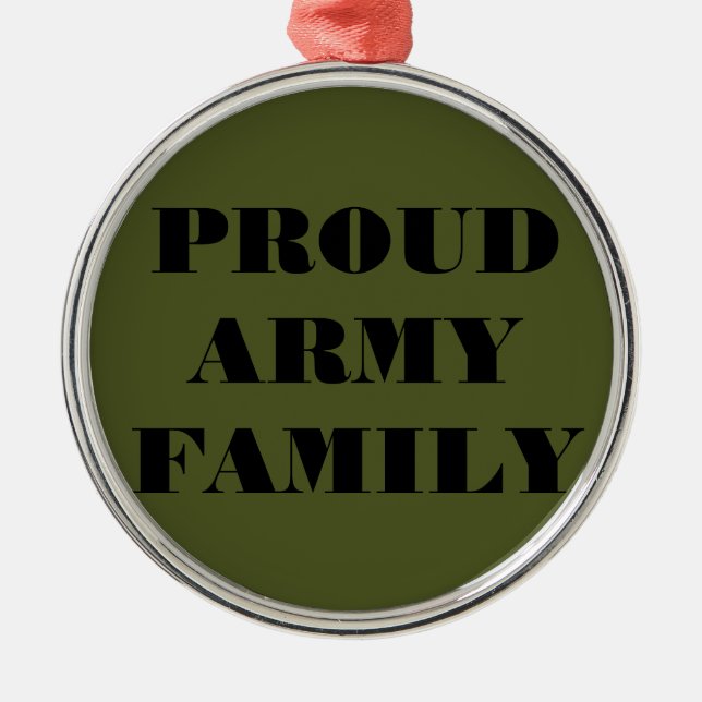 Familie der Ornament-Proud-Armee Silbernes Ornament (Vorne)