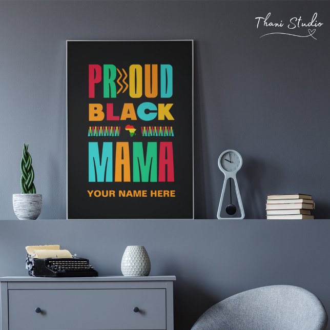 Familie der Proud Black Mama Black History Mons Poster (Von Creator hochgeladen)