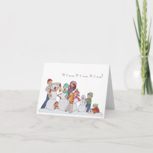Familie der Snowmen Notecard Feiertagskarte