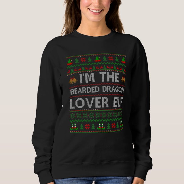Familie, die mit dem bärtigen Drachen Elf Christus Sweatshirt (Vorderseite)