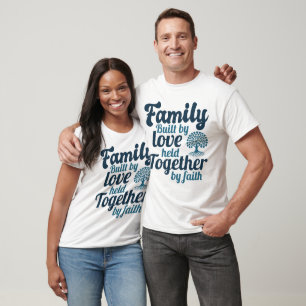 Familie erbaut von Liebe zusammen gehalten vom Gla T-Shirt