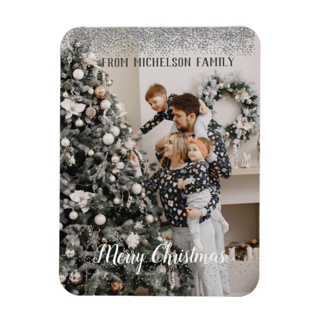 Familie Foto Weihnachtsferien Magnet (Vertikal)