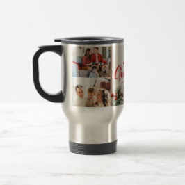 Familie frohe Weihnachten Glück Neujahr 4 Fotos Reisebecher