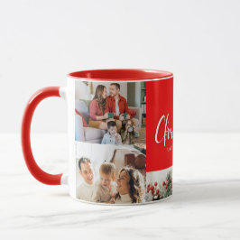 Familie frohe Weihnachten Glück Neujahr 4 Fotos Tasse