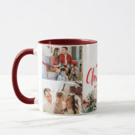 Familie frohe Weihnachten Glück Neujahr 4 Fotos Tasse